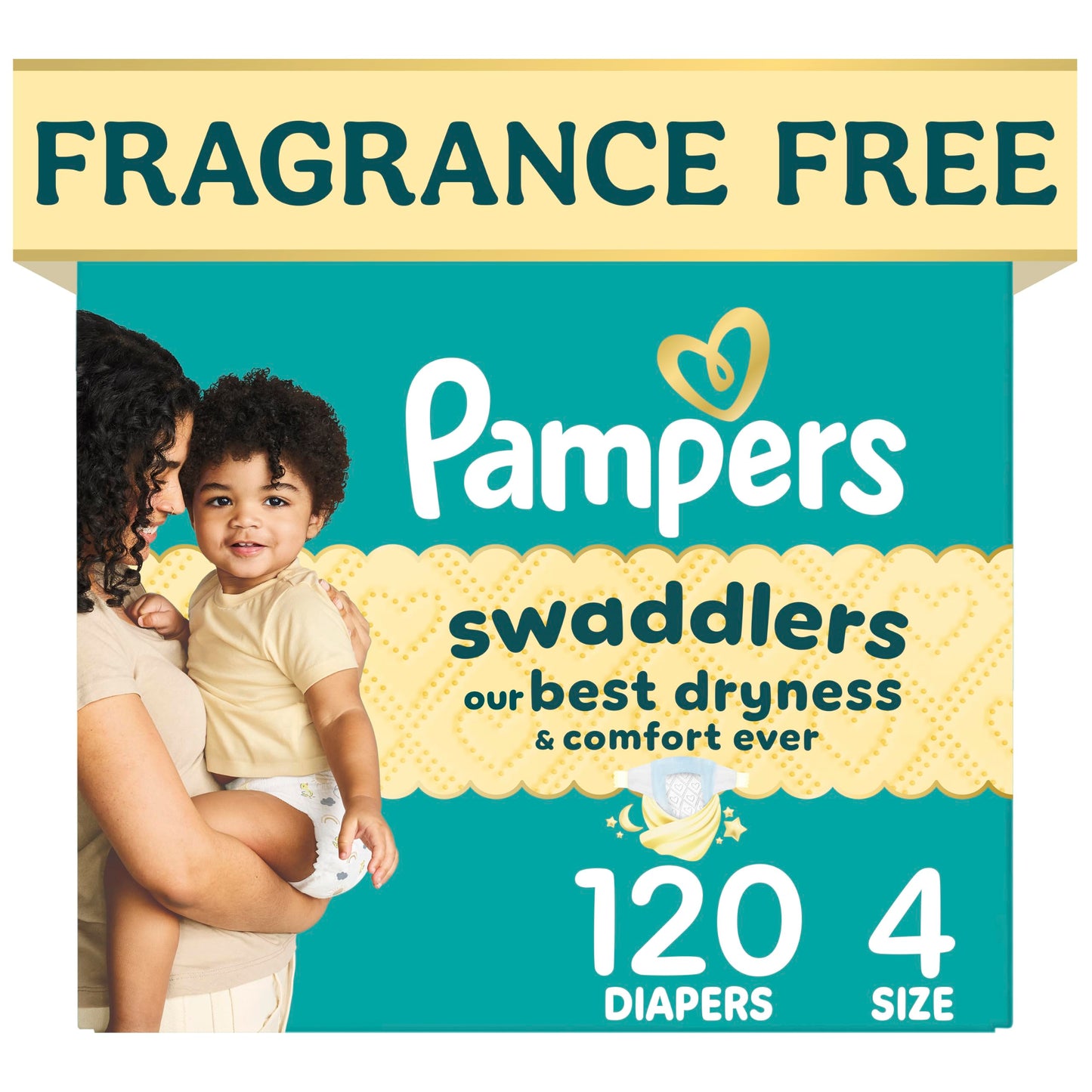 Pampers Swaddlers Diapers, Size 5 (20-37 lbs), 132 Count, Fragrance Free, Hypoallergenic, Absorbent, Pediatrician Recommended, Skin Safe