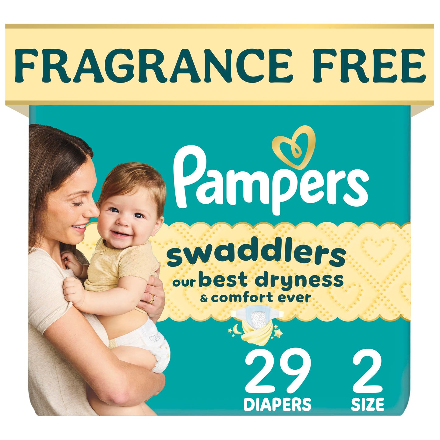 Pampers Swaddlers Diapers, Size 5 (20-37 lbs), 132 Count, Fragrance Free, Hypoallergenic, Absorbent, Pediatrician Recommended, Skin Safe