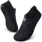 SEEKWAY Water Shoes Quick-Dry Aqua Socks Barefoot Slip-on for Beach Pool Swim River Yoga Lake Surf Women Men Black SK001
