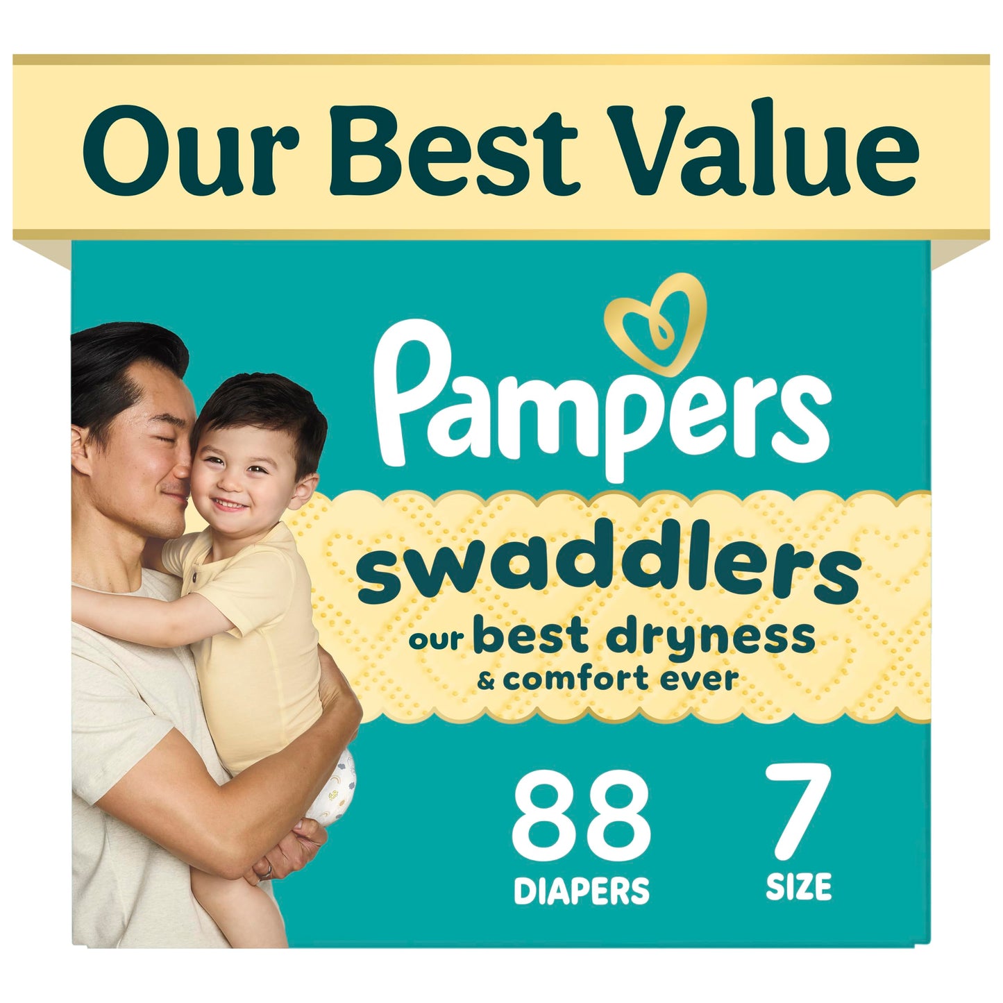 Pampers Swaddlers Diapers, Size 5 (20-37 lbs), 132 Count, Fragrance Free, Hypoallergenic, Absorbent, Pediatrician Recommended, Skin Safe
