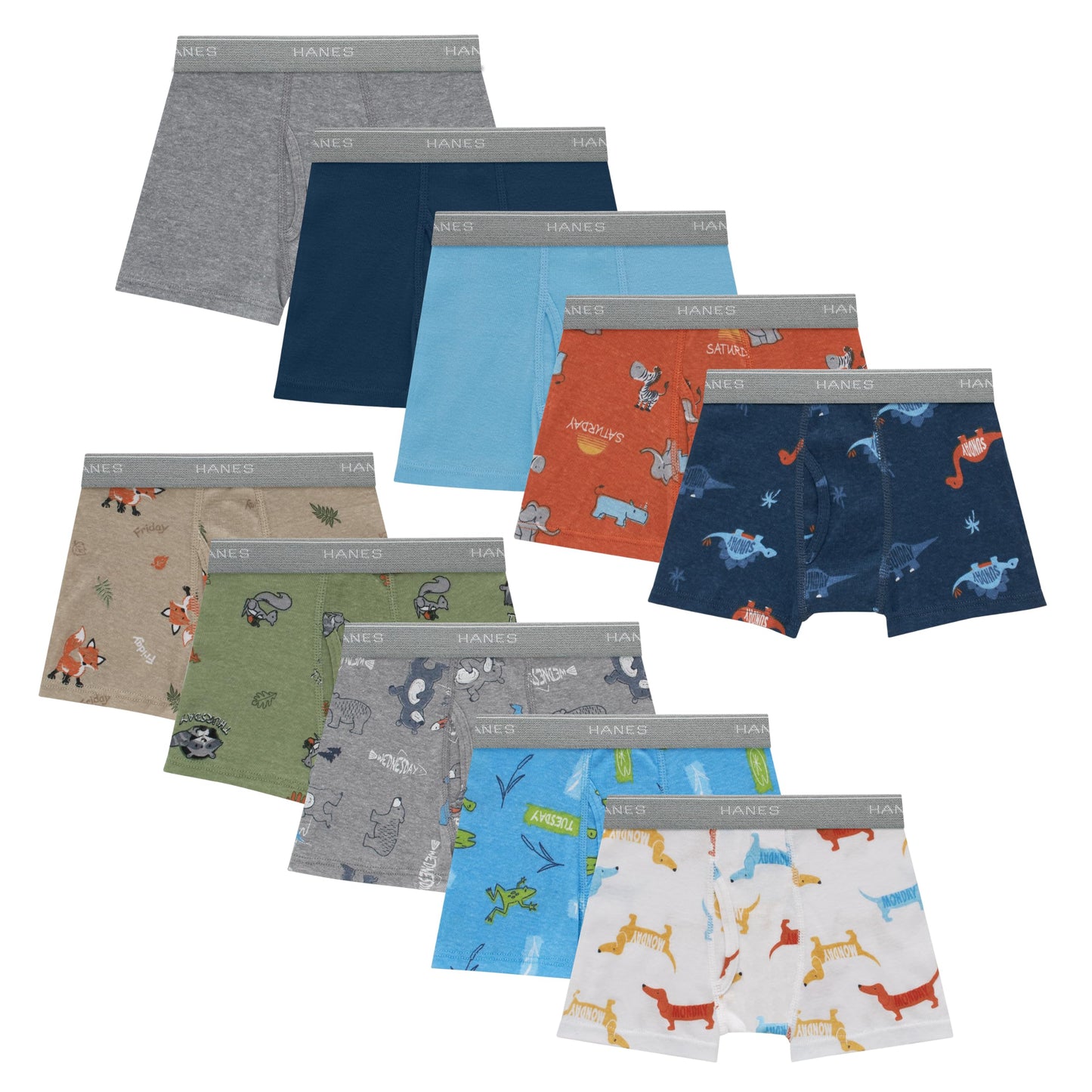 Hanes Boys' Underwear Boxer Briefs Or Briefs Pack, 8 Or 12 Pack, Cotton Stretch Underwear for Boys & Toddler Boys