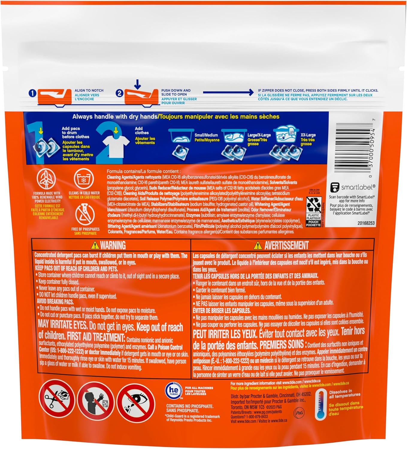 Tide PODS laundry detergent pacs, 3-in-1 Stain Remover, Odor Fighter, Color ProteCountor, 76 Count, HE compatible, Spring Meadow Scent