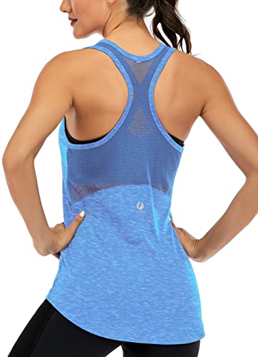 ICTIVE Women's Sleeveless Yoga Workout Tank Top - Mesh  Racerback, Muscle, Gym, Activewear - Apricot S : Clothing, Shoes & Jewelry
