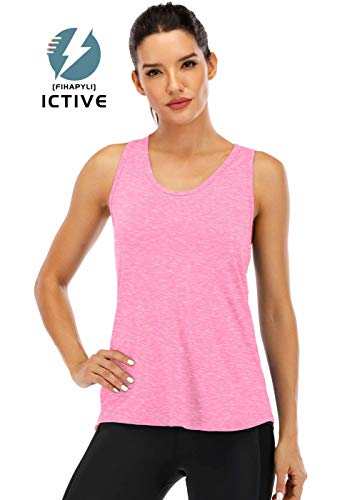 VEQKING Women Workout Tank Tops Loose Fit Racerback Muscle Tanks Sleeveless  Shirts Pack for Yoga Running Exercise Gym, 3 Pack(gray+pink+sky Blue),  Large : : Clothing, Shoes & Accessories