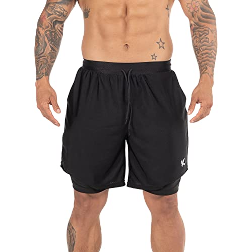  HOTSUIT Mens Sauna Shorts Sweat Sauna Pants Gym Exercise Sweat  Sauna Suit Workout Shorts, Black, Large