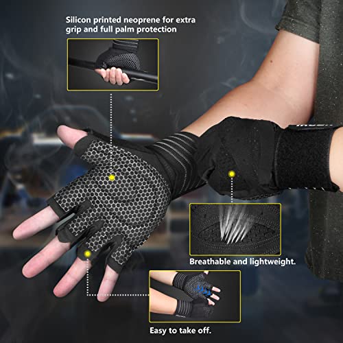 Large) - ihuan Ventilated Weight Lifting Gym Workout Gloves with Wris –  Retail Shop Stop